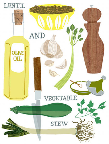 lentil vegetable stew print