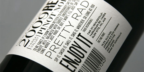 bottle of packaging