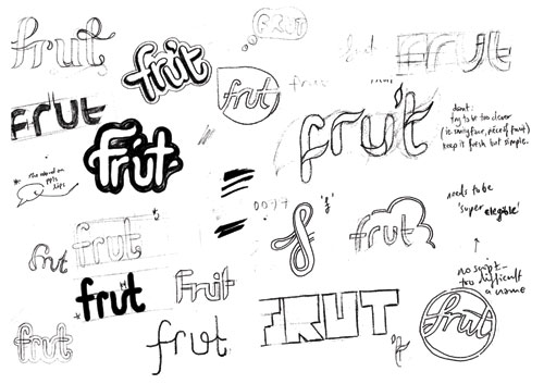 frut logo sketches
