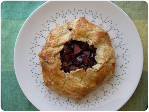 nectarine galette with vanilla and rose water