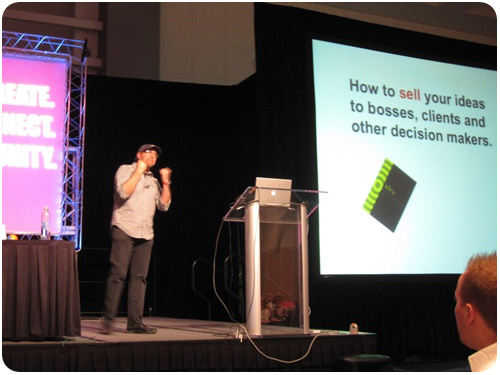 sam harrisson at the how design conference