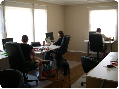 beth goldfarb, melanie orndorff & dave waite, co-working at fetch! creative