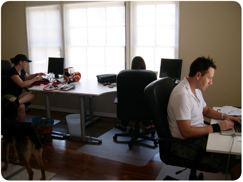 beth goldfarb, melanie orndorff & dave waite, co-working at fetch! creative