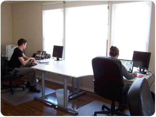 ben thompson & heather parlato co-working at fetch! creative