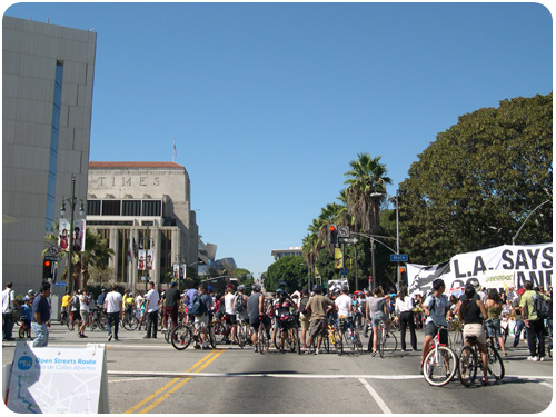 city hall during cicLAvia