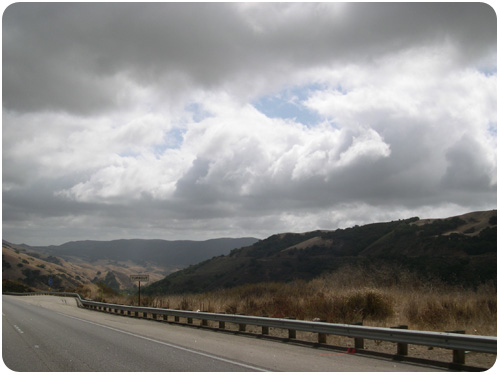 cloudy drive on the 101