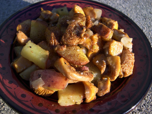 chanterelles and potatoes