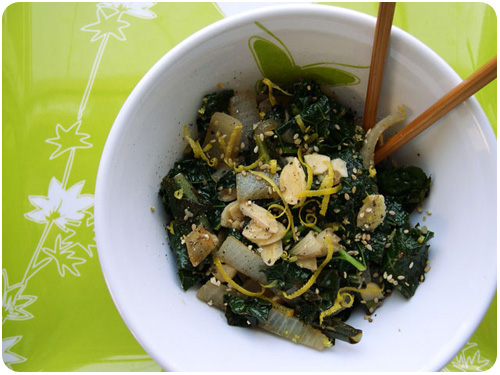 kale shiitake stir fry