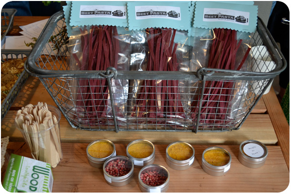 beet fettucini, satsuma mandarin powder & pink peppercorns