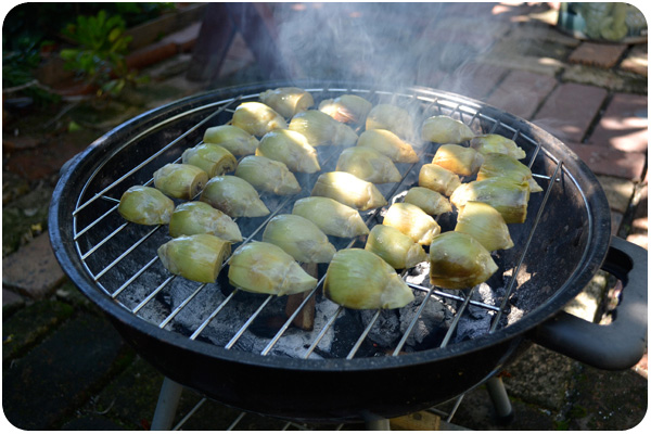 grilling artichokes