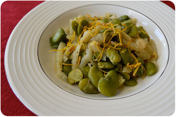 fava fennel saute