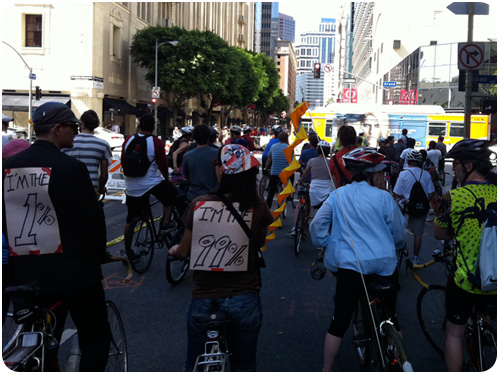 occupy LA rides with ciclavia2011