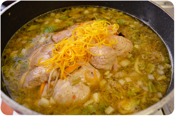 braising the turkey breast