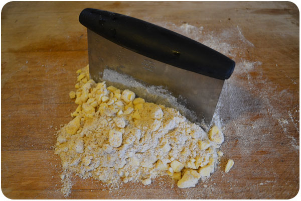 cutting butter into flour