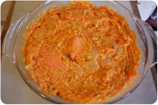 savory pumpkin pie ready to bake